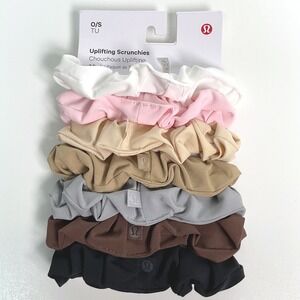 Lululemon Uplifting Scrunchies 7 Pack Multi Color Neutral BGLW/STLD NWT